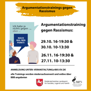 Argumentationstraining gegen Rassismus @ Online