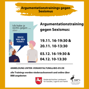 Argumentationstraining gegen Sexismus @ Online
