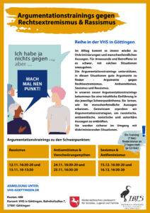 Argumentationstrainings gegen Antisemitismus @ VHS Göttingen