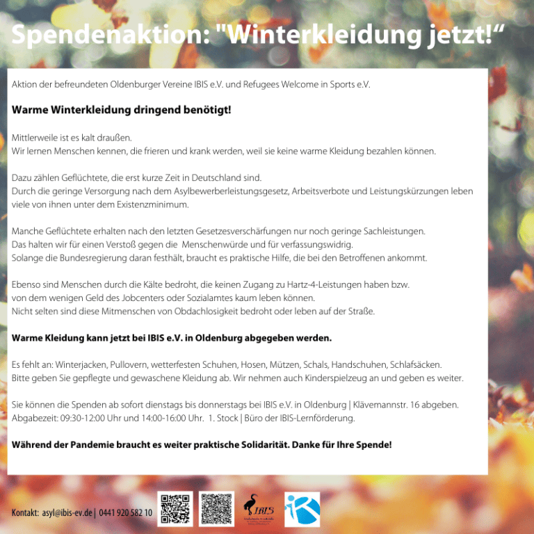 Spendenaktion Winterkleidung jetzt Entwurf HL 25.10.21 14.30 1