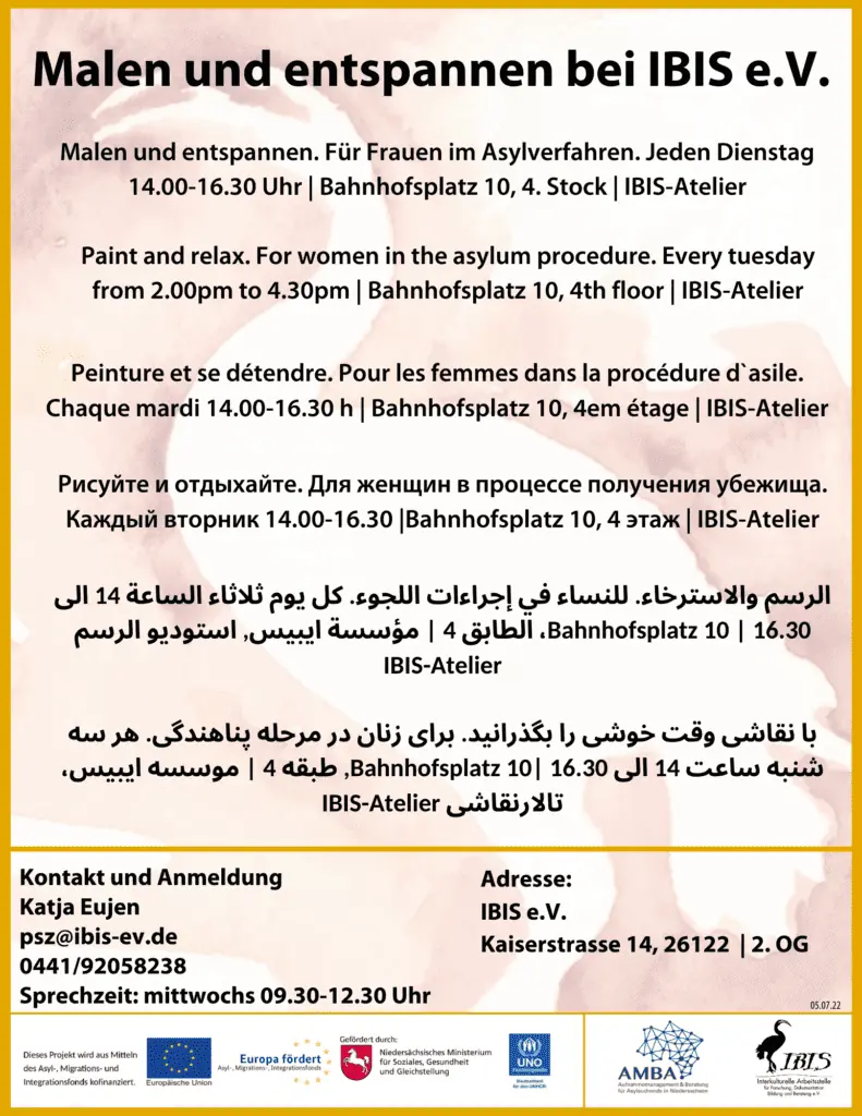 FB 3.2.2c 30 Flyer kunstpaedagogisches Angebot mehrsprachig
