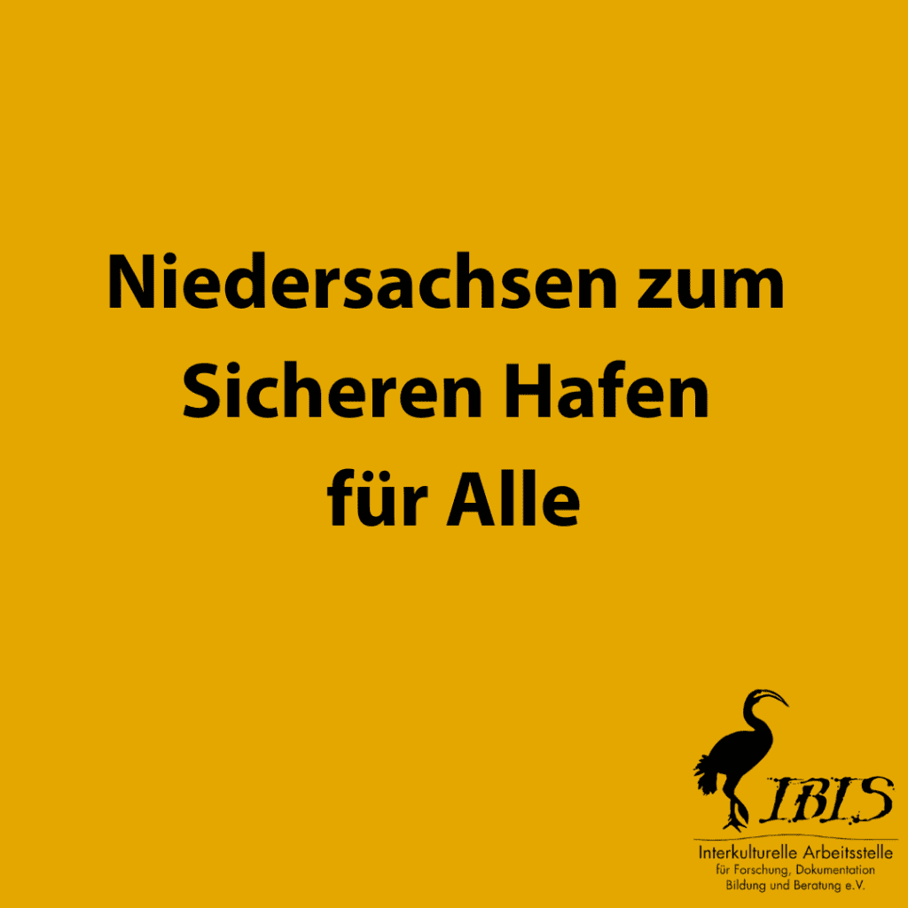 Niedersachsen zum Sicheren Hafen fuer Alle