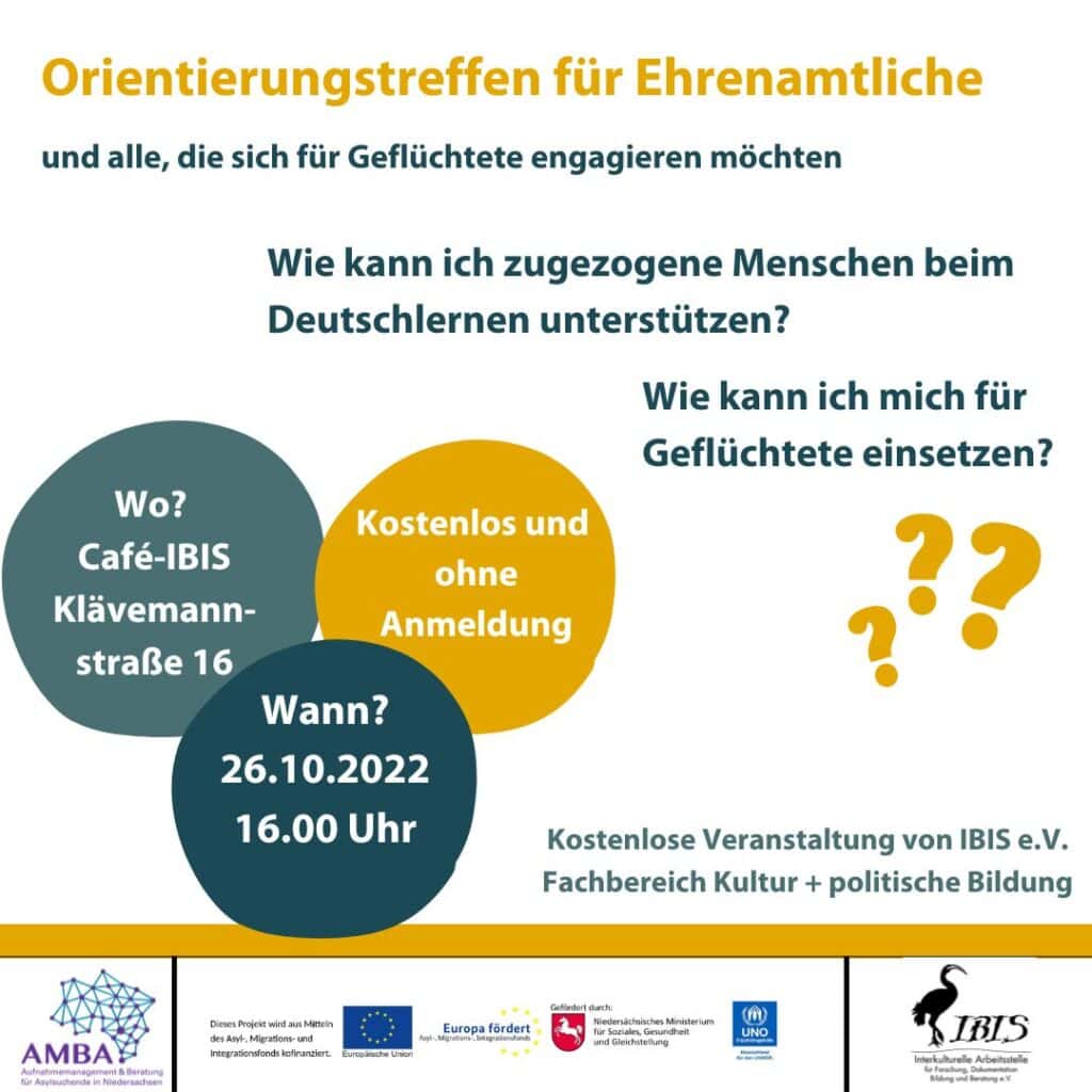 Orientierungstreffen für Ehrenamtliche im Oktober 2022 1 Orientierungstreffen fuer Ehrenamtliche