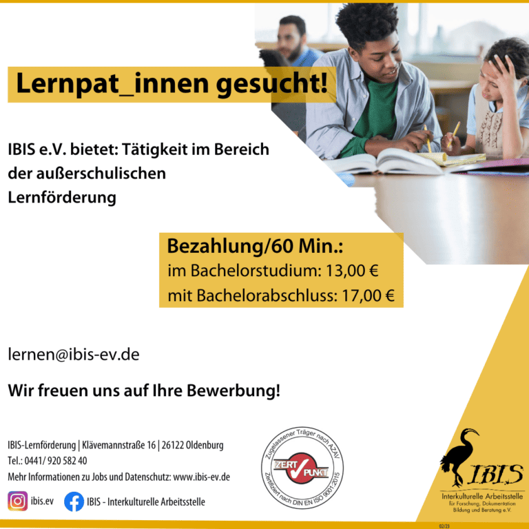 Außerschulische Bildung mit Kidnern und Jugendlichen bei IBIS e.V.