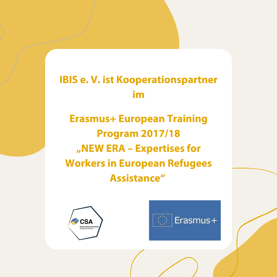IBIS e. V. ist Kooperationspartner im Erasmus + European Training Program 2017/18