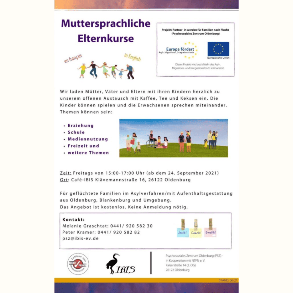 Muttersprachliche Elternkurse 7 Projekt Arrival City Oldenburg 3