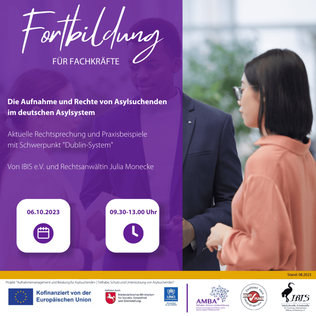 Fortbildung für Fachkräfte am 06.10.2023 bei IBIS e.V. 3 06.10. Beitrag AMBA Fachveranstaltung