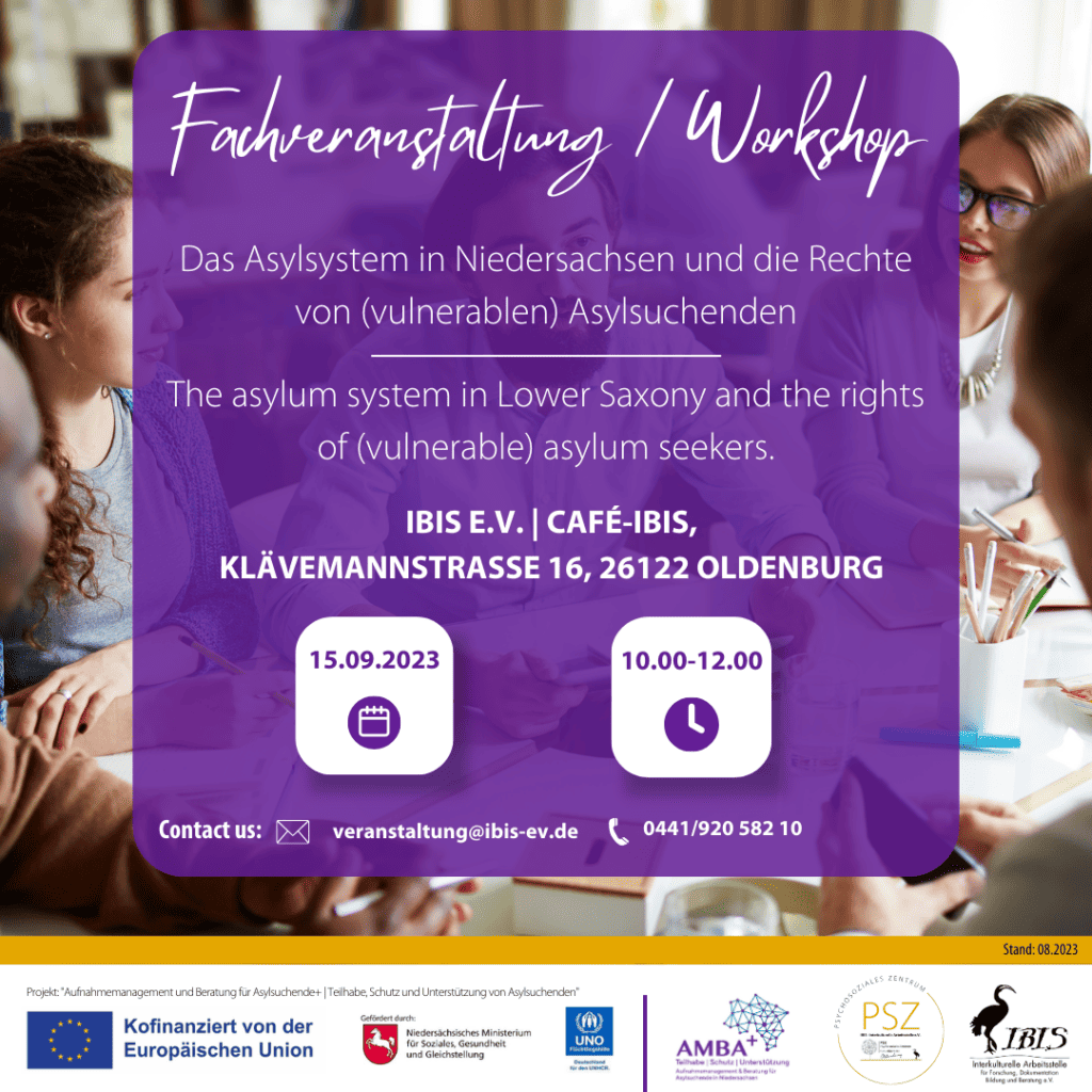 Fachveranstaltung zum Ablauf des Asylverfahrens 3 15.09. Flyer AMBA Fachveranstaltung