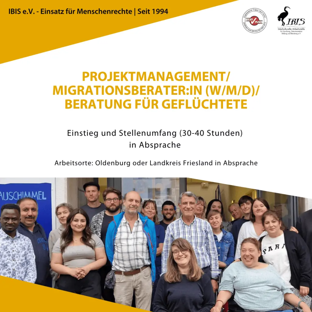 Kopie von Stellenausschreibung ProjektmanagementBeratung IBIS e.V. fuer 2024