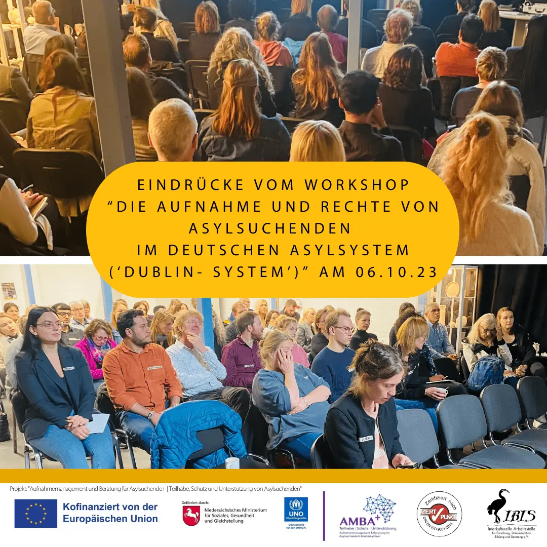 Eindrücke vom Workshop “Die Aufnahme und Rechte von Asylsuchenden im deutschen Asylsystem (‘Dublin- System’)” am 06.10.23