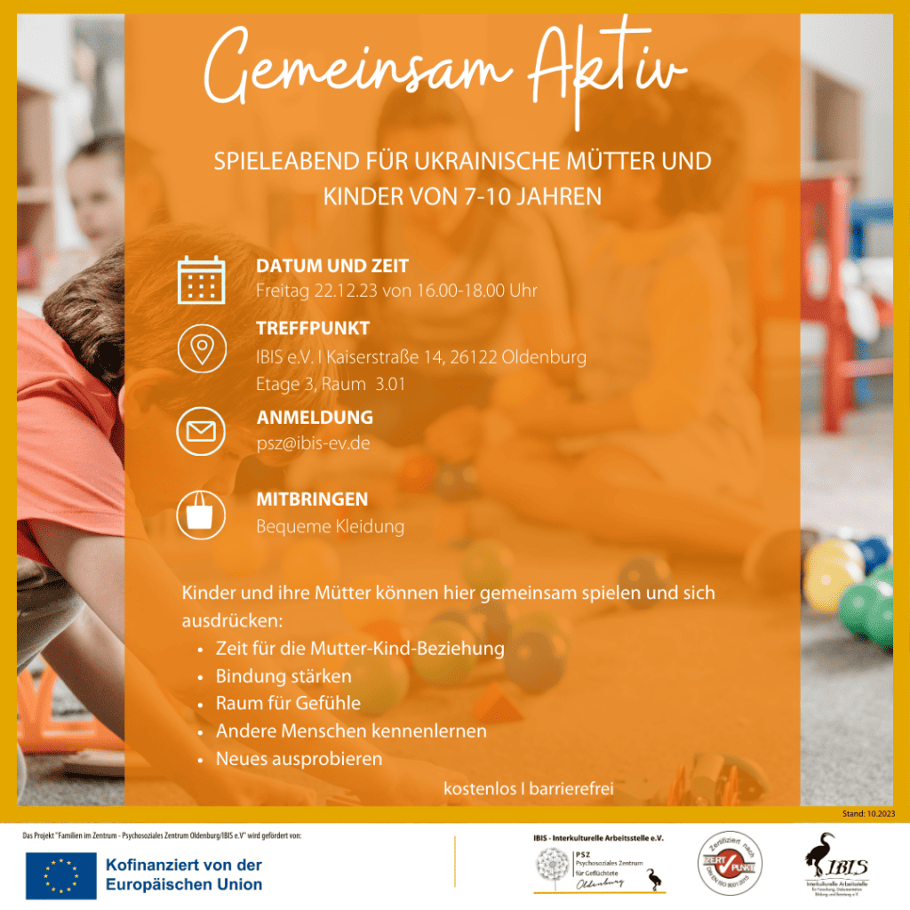 Gemeinsam Aktiv: Spieleabend für ukrainische Mütter und Kinder von 7-10 Jahren 7 Gemeinsam Aktiv: Spieleband für ukrainische Mütter und ihre Kinder