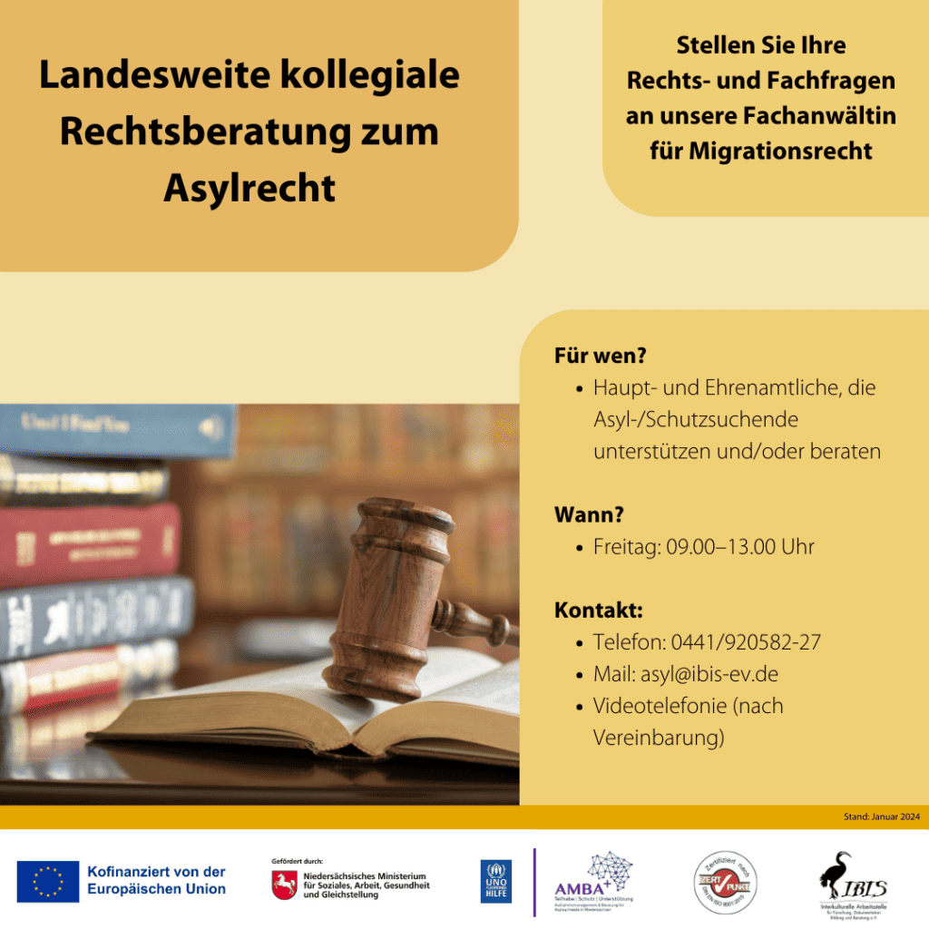 Landesweite kollegiale Rechtsberatung zum Asylrecht 6 Landesweite kollegiale Rechtsberatung zum Asylrecht im Projekt AMBA+