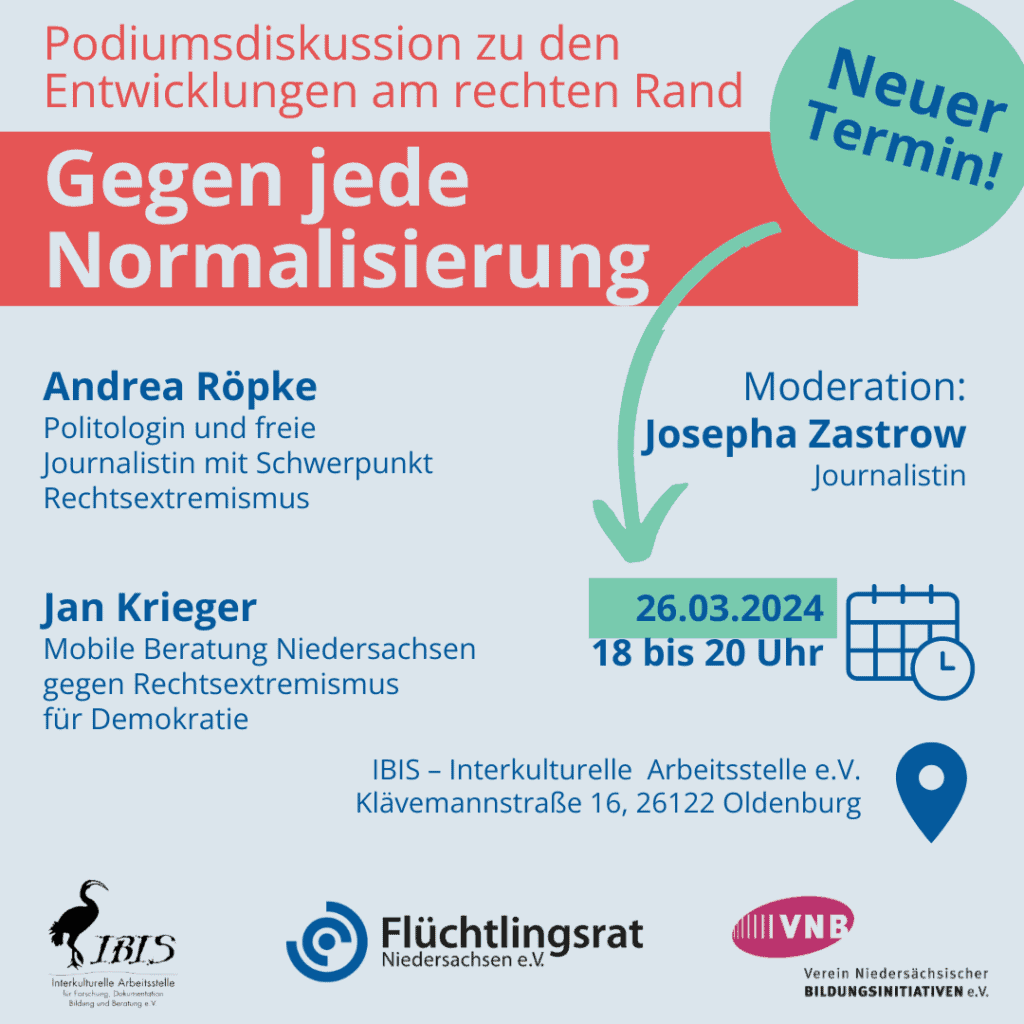 Neuer Termin: Podiumsdiskussion Gegen jede Normalisierung 7 Podiumsdiskussion: Gegen jede Normalisierung