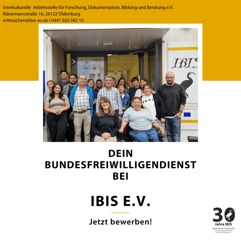 Dein Bundesfreiwilligendienst bei IBIS e.V.