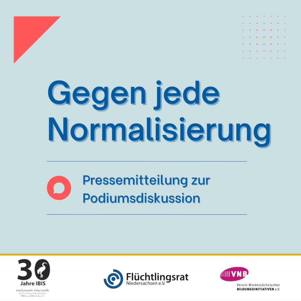 Podiumsdiskussion: Gegen jede Normalisierung 8 Pressemitteilung Podiusmdiskussion Gegen jede Normalisierung