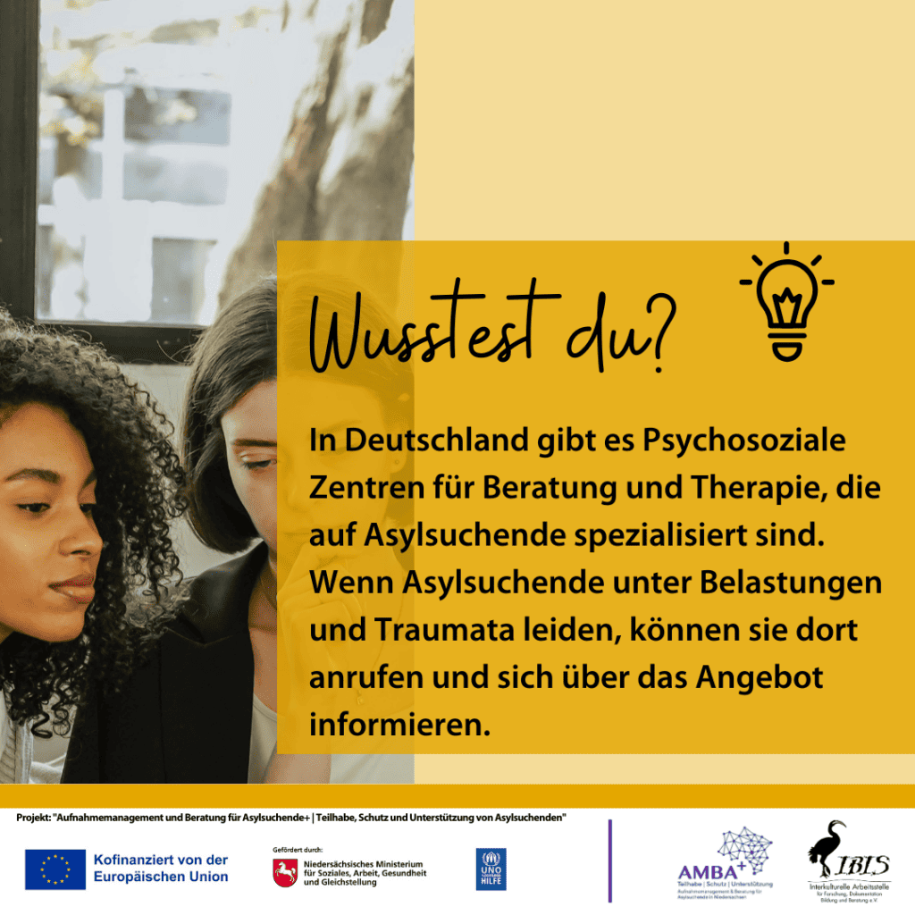 Wusstest du? Savais-tu? Did you know? 8 Psychosoziale Zentren