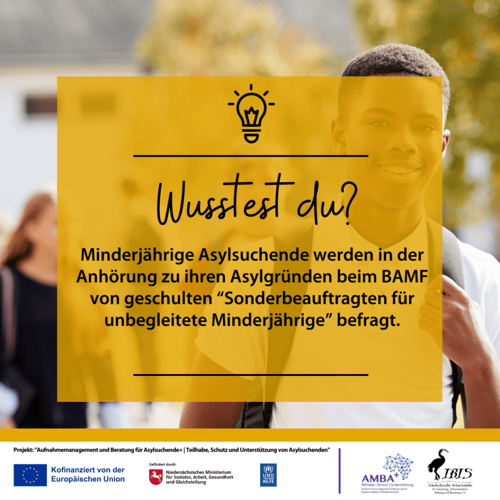 Wusstest du? Savais-tu? Did you know? 6 Sonderbeauftragte für minderjährige Geflüchtete