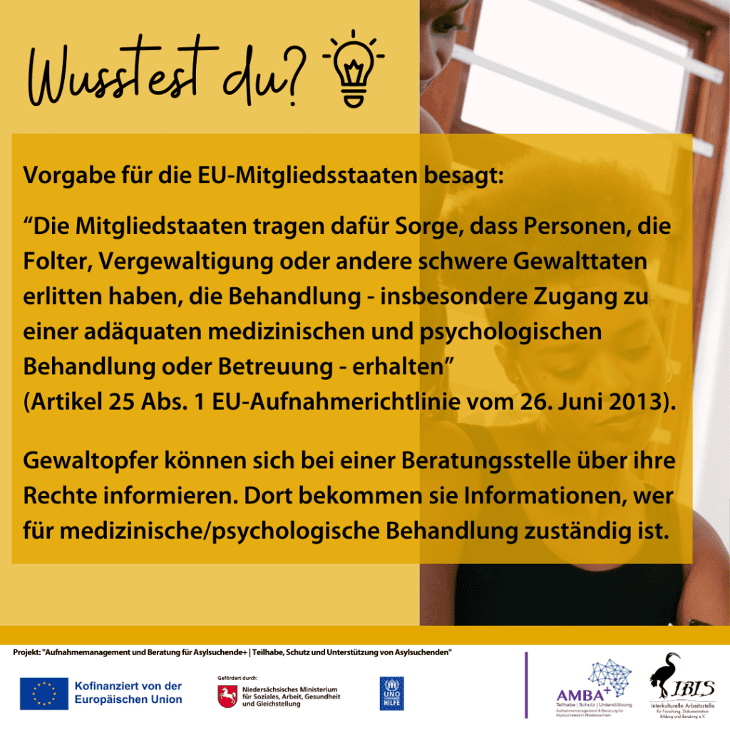 Wusstest du? Savais-tu? Did you know? 10 Medizinische Versorgung im Asylverfahren