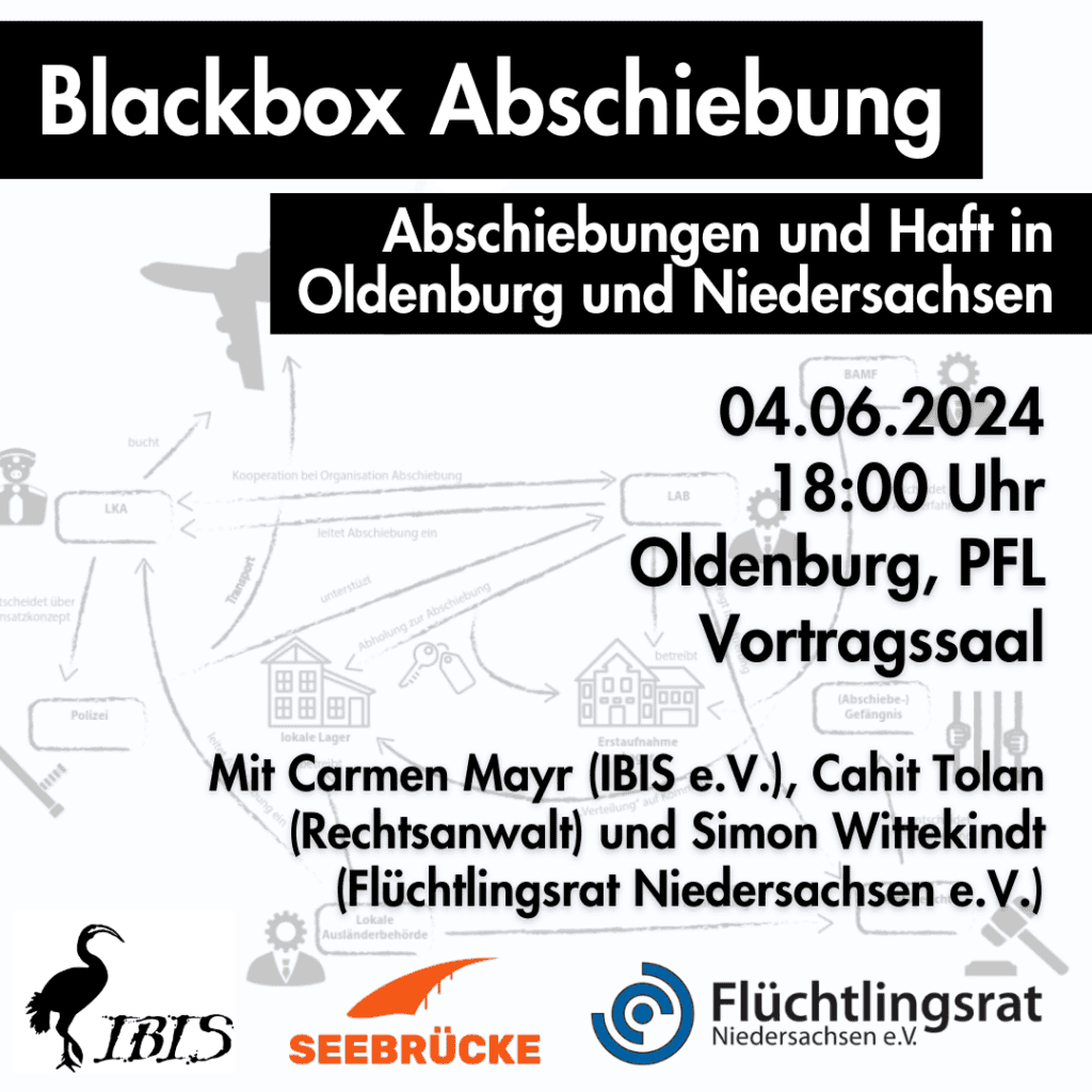 Veranstaltung "Blackbox Abschiebung" – Abschiebungen und Haft in Oldenburg und Niedersachsen 2 Blackbox Abschiebung