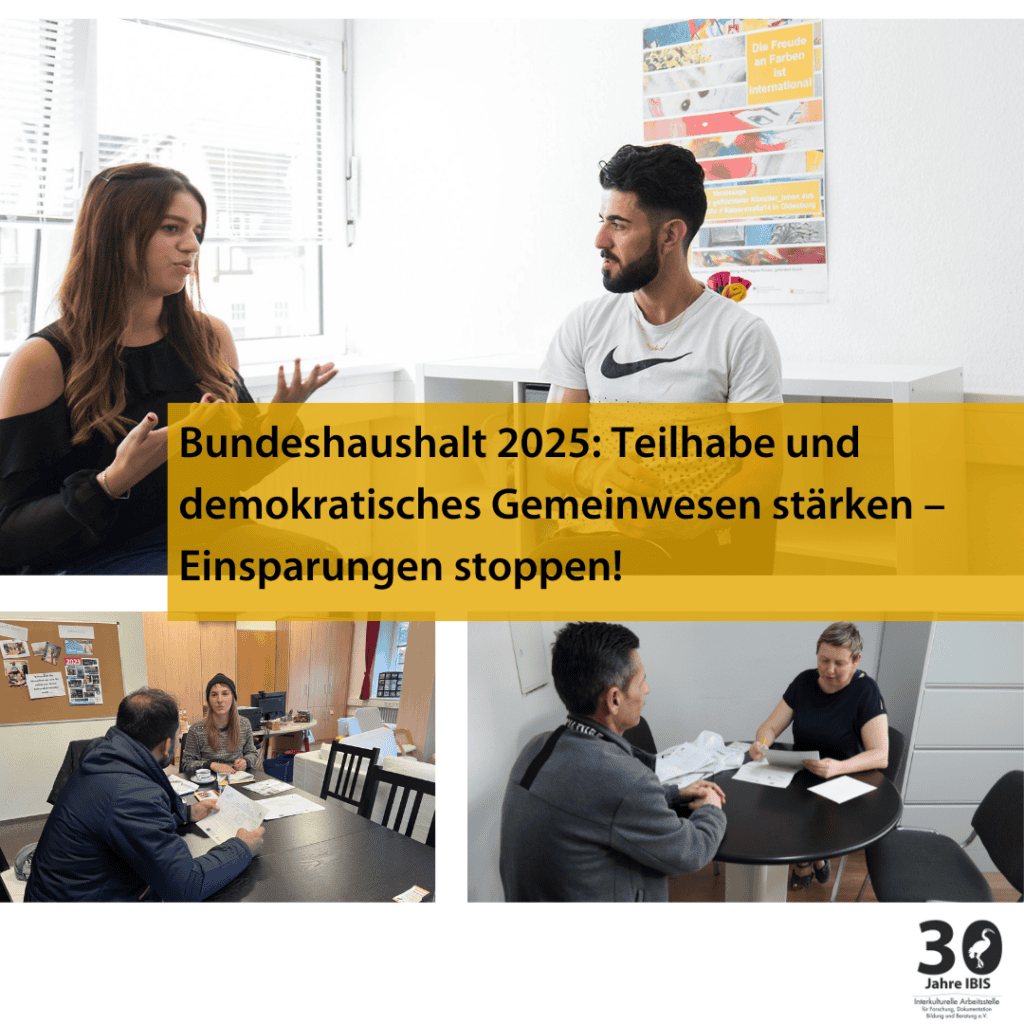 Bundeshaushalt 2025: Teilhabe und demokratisches Gemeinwesen stärken – Einsparungen stoppen! 4 Beitrag Pressemitteilung zu den Kuerzungen 1