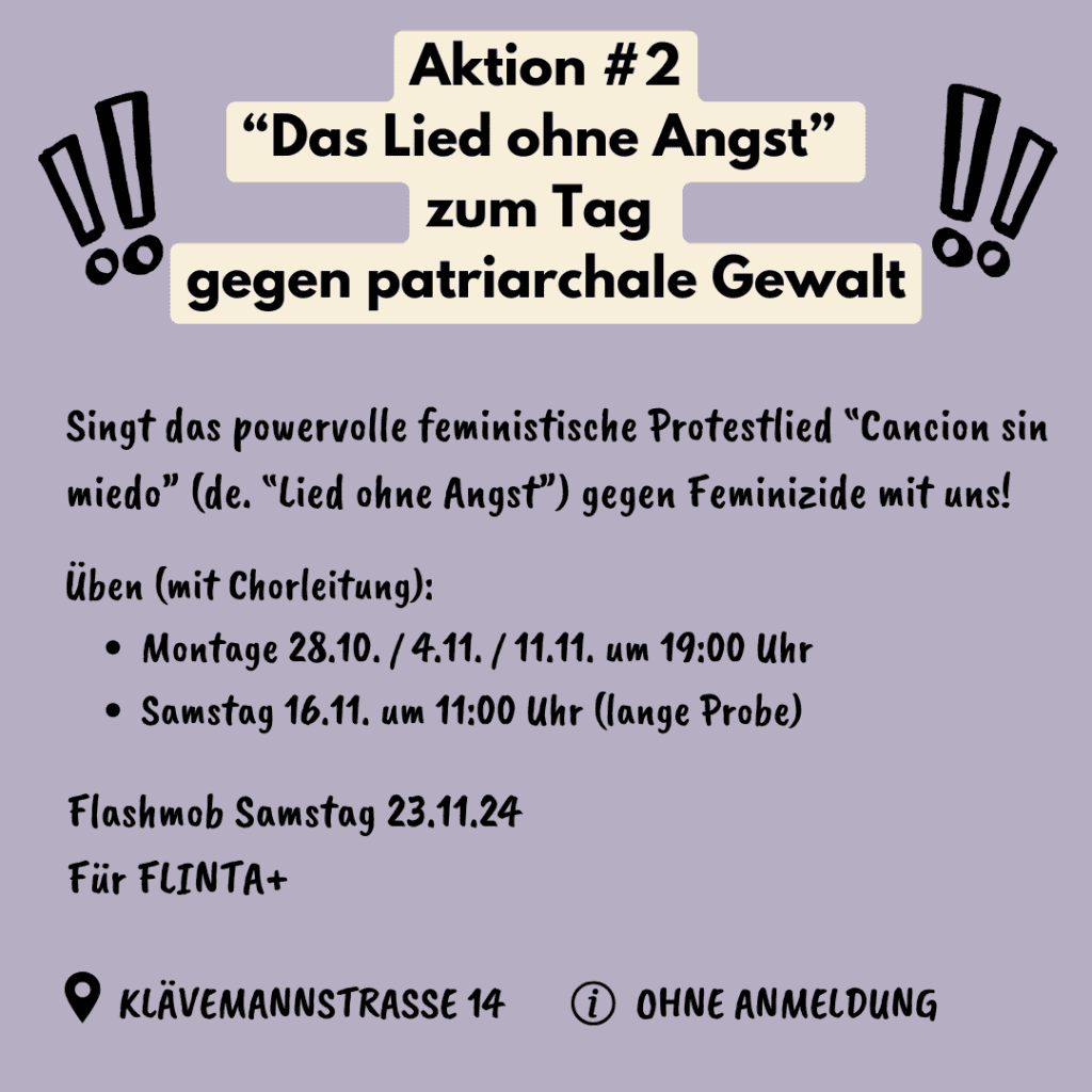 Aktion #2 zum Tag gegen patriarchale Gewalt 8 1 2