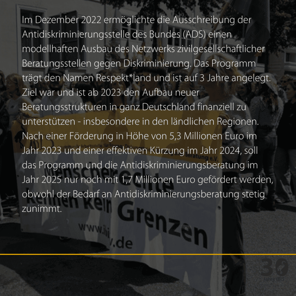 Unsere Gesellschaft braucht jetzt eine Erhöhung des Bundeshaushalts 2025 für Antidiskriminierungsberatung 1 2 1