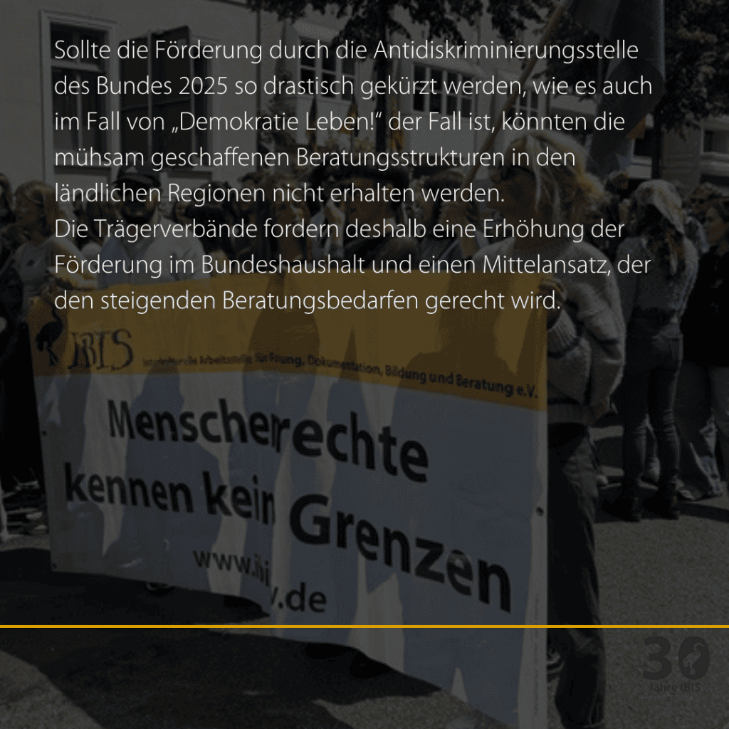 Unsere Gesellschaft braucht jetzt eine Erhöhung des Bundeshaushalts 2025 für Antidiskriminierungsberatung 2 3 1
