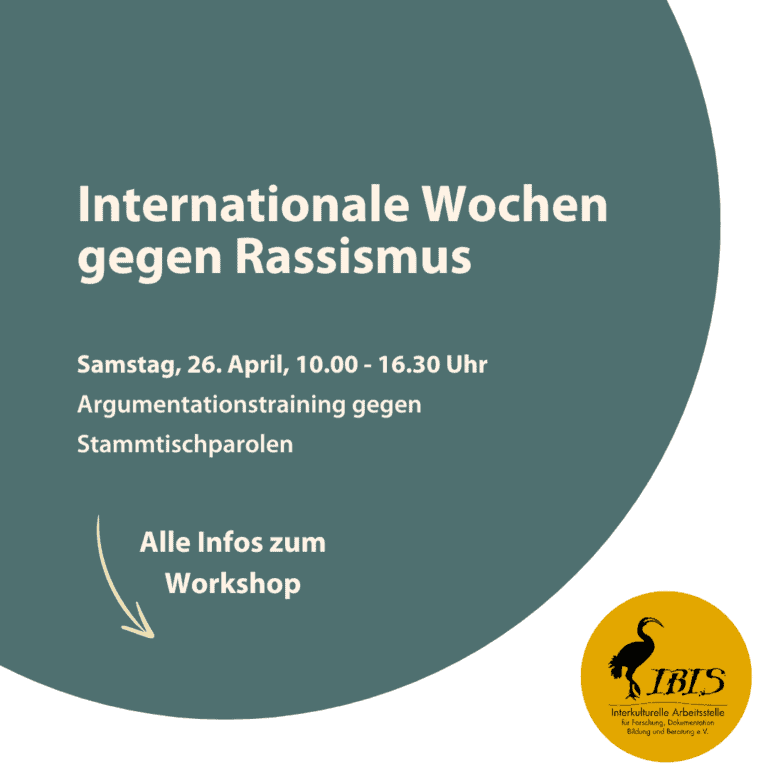 Café und Kultur 2 Argumentationstraning gegen Stammtischparolen am 26.04., von 10.00-16.30 Uhr