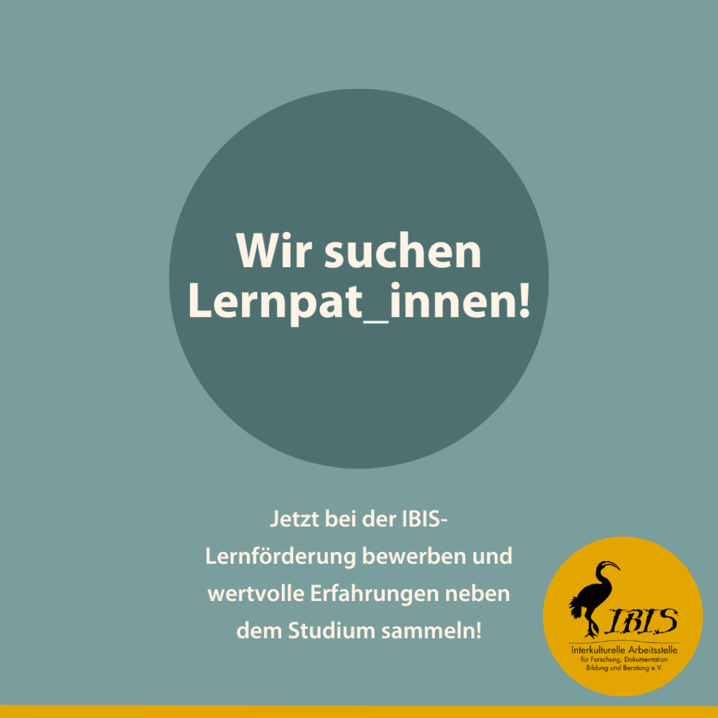 Nachhilfe geben für die IBIS-Lernförderung 1 Suche Lernpat innen Aktuelles